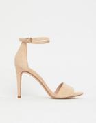 Aldo Fiolla Barely There Suede Heeled Sandals - Beige