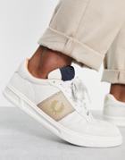 Fred Perry B400 Suede Sneakers In Cream-white
