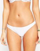 Asos Mermaid Shell Brazilian Bikini Bottom - White