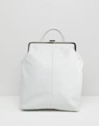 Asos Backpack With Clip Top Frame - Gray