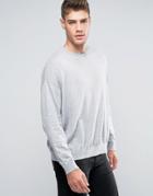 Asos Oversized Sweater In Gray Cotton - Gray