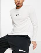 Nike Pro Dri-fit Adv Cooling Long Sleeve Training Top In Black-white