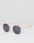 Asos Round Sunglasses In Pink - Pink