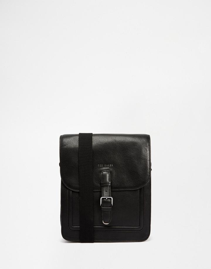 Ted Baker Paristo Leather Flight Bag - Black