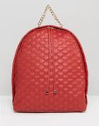 Yoki Quilted Backpack - Red