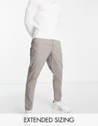 Asos Design Tapered Fit Chinos In Light Gray