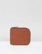 Eastpak Nariwa Leather Wallet In Tan - Green