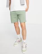 Brave Soul Jersey Shorts In Mint Green