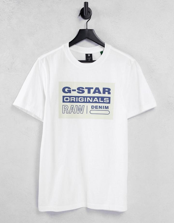G-star T-shirt With Originals Logo In White