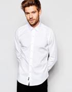 Replay Shirt Stretch Slim Fit In White - Optical White