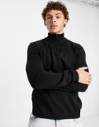 Bolongaro Trevor Knit Half Zip Sweater-black