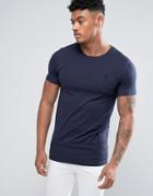Religion Crew Neck T-shirt In Muscle Fit-navy