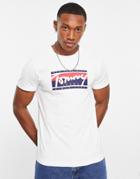 Tommy Jeans Essential Script Logo T-shirt Slim Fit In White