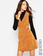 Asos Tall Suede Dress With Metal Detail - Tan