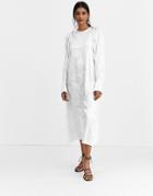 Simonett Palmerita Jacquard Midi Dress-white