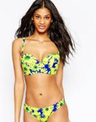 Pour Moi Crazy Daisy Padded Underwired Bikini Top