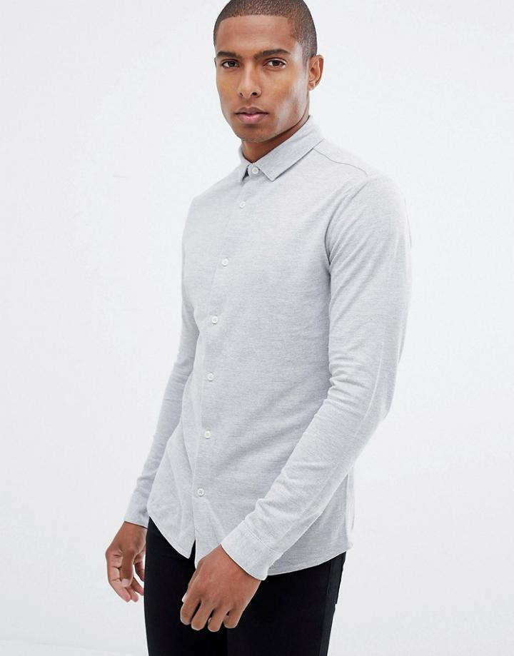 Jack And Jones Premium Jersey Shirt-gray