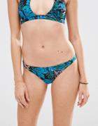 Oh My Love Dark Palm Print Bikini Bottoms - Dark Palm Print