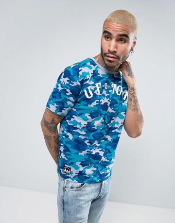 Ufo Town Camo Logo T-shirt - Blue
