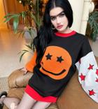 Labelrail X Sophia Hadjipanteli Oversized Sweater In Multi With Smile Graphic