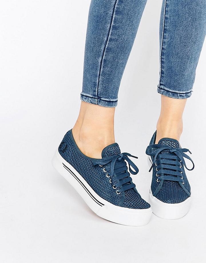 Fred Perry Phoenix Flatform Mesh Sneakers - Navy
