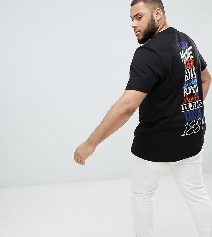 Lee Plus Jeans Fit Band T-shirt - Black