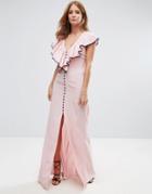 Millie Mackintosh Ruffle Strap Maxi Dress - Pink