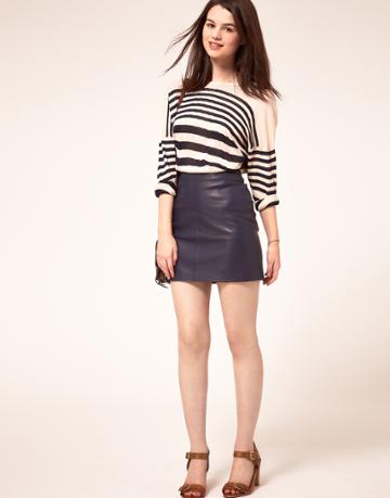 Kookai Leather Mini Skirt