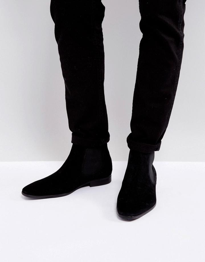 Kurt Geiger London Francis Suede Chelsea Boots - Black