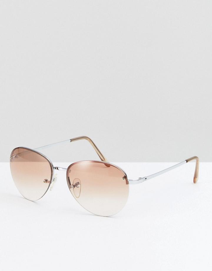 Reclaimed Vintage Inspired Round Sunglasses In Pink - Pink