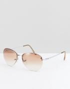 Reclaimed Vintage Inspired Round Sunglasses In Pink - Pink