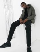 Soul Star Lightweight Hooded Puffer With Carry Pouch In Olive-green