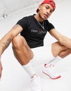 Calvin Klein Jeans Pride Rainbow Logo Slim Fit T-shirt In Black