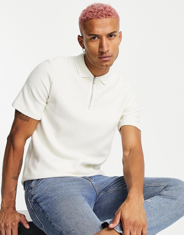 Bolongaro Trevor Zip Through Polo Shirt-white