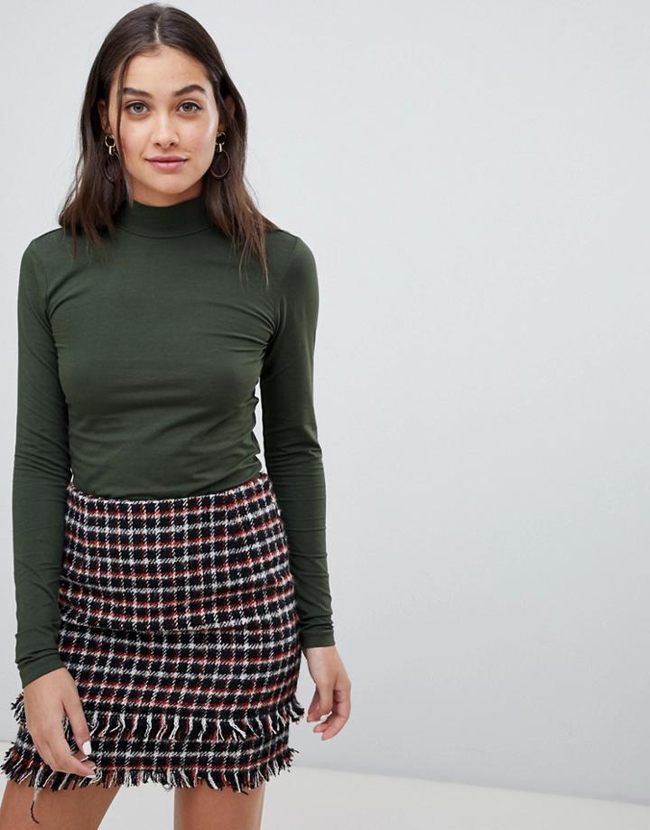 Jdy Long Sleeve Turtleneck Top - Green