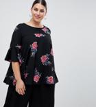 Ax Paris Plus Floral Swing Top - Multi