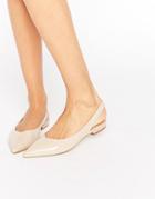 Raid Agatha Nude Slingback Point Flat Shoes - Beige