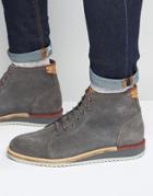 Ted Baker Odaire Suede Wedge Boots - Gray