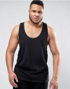 Asos Plus Tank With Extreme Racer Back - Black