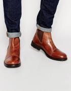 Jack & Jones Radnor Leather Chelsea Boots - Brown
