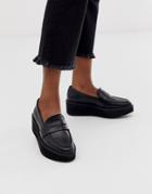 Asos Design Medic Chunky Flat Shoes In Black - Black