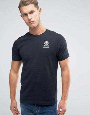 Franklin And Marshall Crest Logo T-shirt - Black