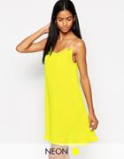 Ax Paris Cami Dress With Chain Straps - Yellow