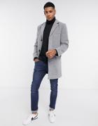 Another Influence Wool Blend Overcoat In Gray-grey