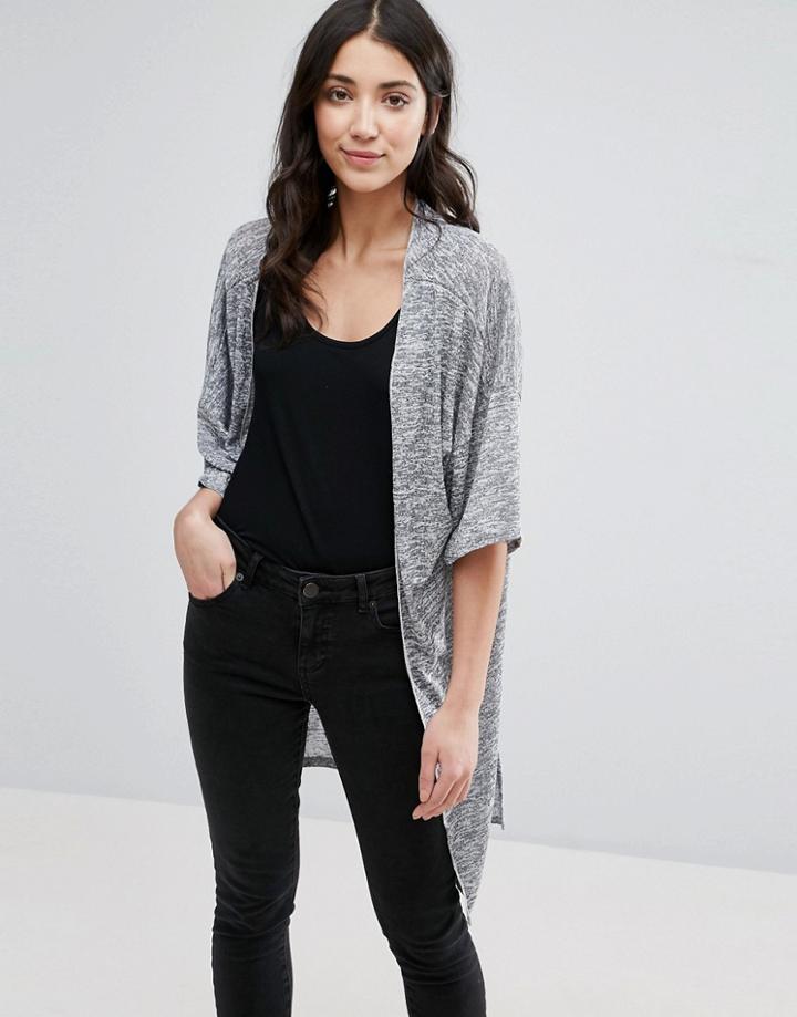 Brave Soul Loose Cardigan - Gray