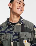 Carhartt Wip Dixon Cord Overshirt In Camo-green