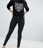 Mango Coated Jeans-black
