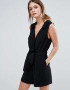 Selected Femme Taro Romper - Black