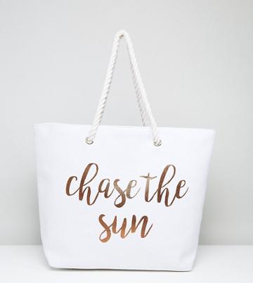 South Beach Rose Gold Chase The Sun Beach Bag - Gold