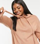 M Lounge Curve Mini Knitted Hoodie Dress-pink
